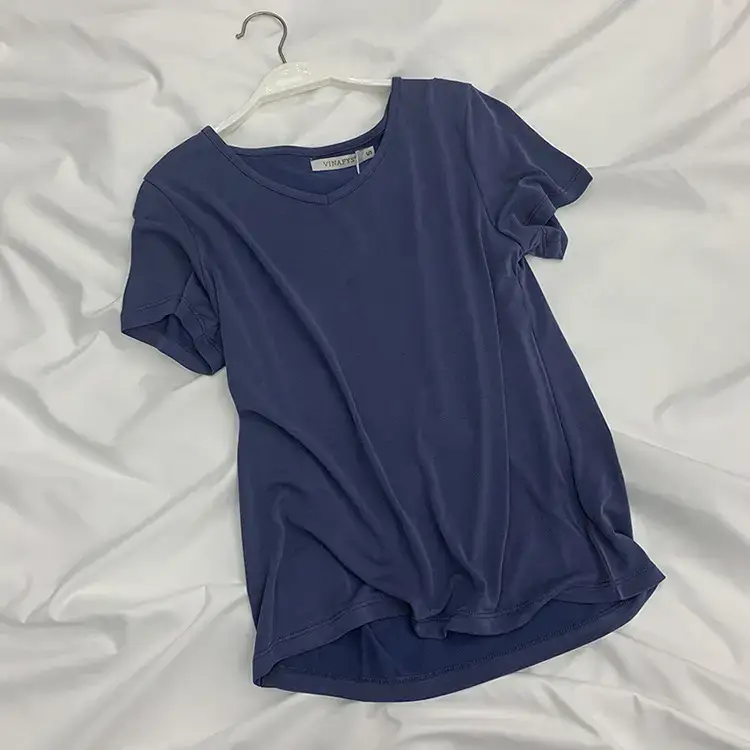 Women Korean Style Cupro T-Shirt 2025 Summer Loose Fit - Image 10