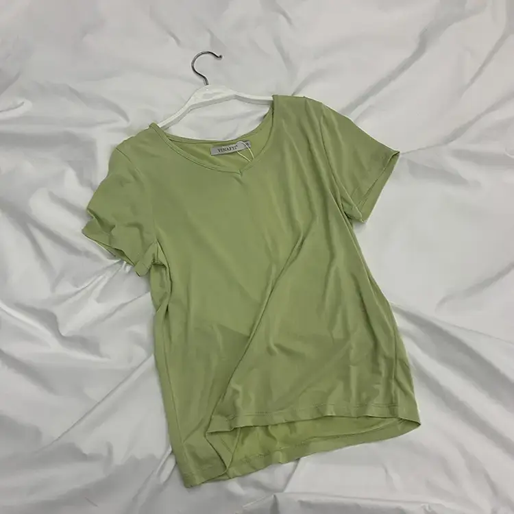 Women Korean Style Cupro T-Shirt 2025 Summer Loose Fit - Image 14