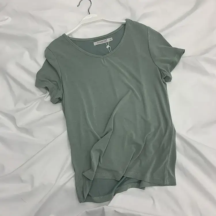 Women Korean Style Cupro T-Shirt 2025 Summer Loose Fit - Image 16