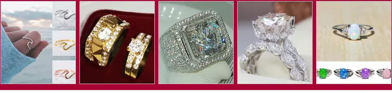 Cao Shi Large Zircon Ring with Red Gold Design — feature 6