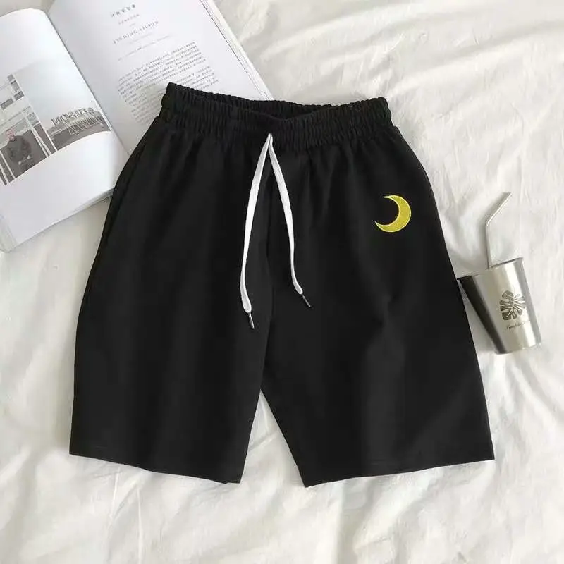 Men White Moon Print Shorts Large 2020 Summer - Image 8