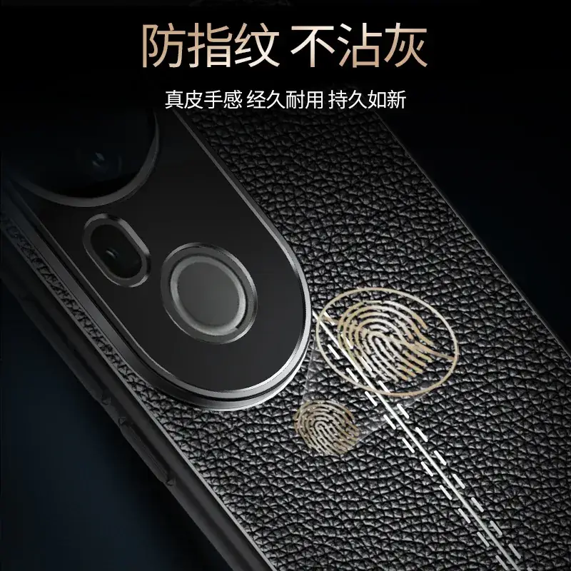vivos S20 Pro Leather Drop Resistant Case Black