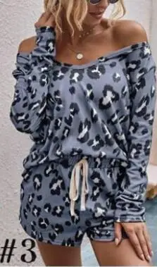Leopard Print Round Neck Suit for Women - Image 2