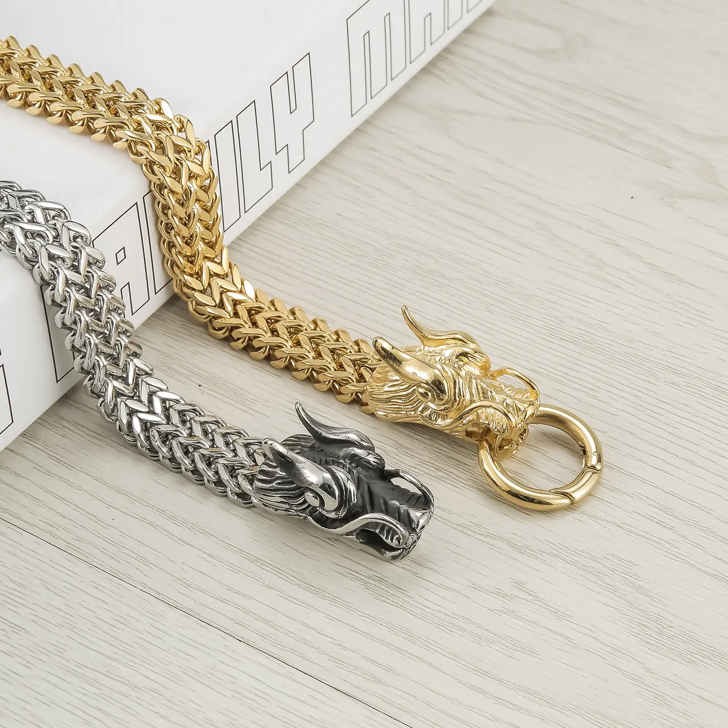 Golden Dragon Head Buckle Bracelet for Men - Image 6