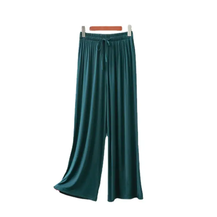Women's 2023 Wide Leg Modal Cotton Pants Blue - Image 20