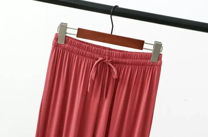 Women's 2023 Wide Leg Modal Cotton Pants Blue — feature 18