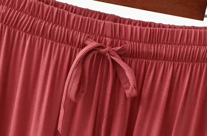 Women's 2023 Wide Leg Modal Cotton Pants Blue — feature 19