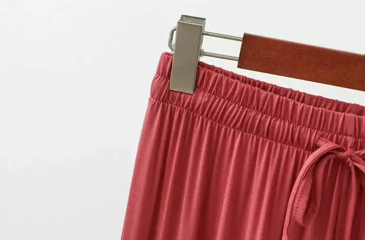 Women's 2023 Wide Leg Modal Cotton Pants Blue — feature 20