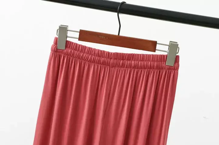Women's 2023 Wide Leg Modal Cotton Pants Blue — feature 22