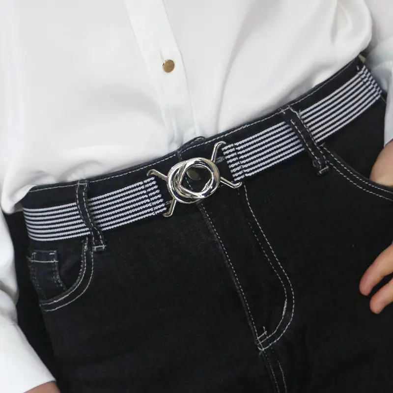 3cm Elastic Belt for Women with Stripes & Adjustable Closure - Image 23