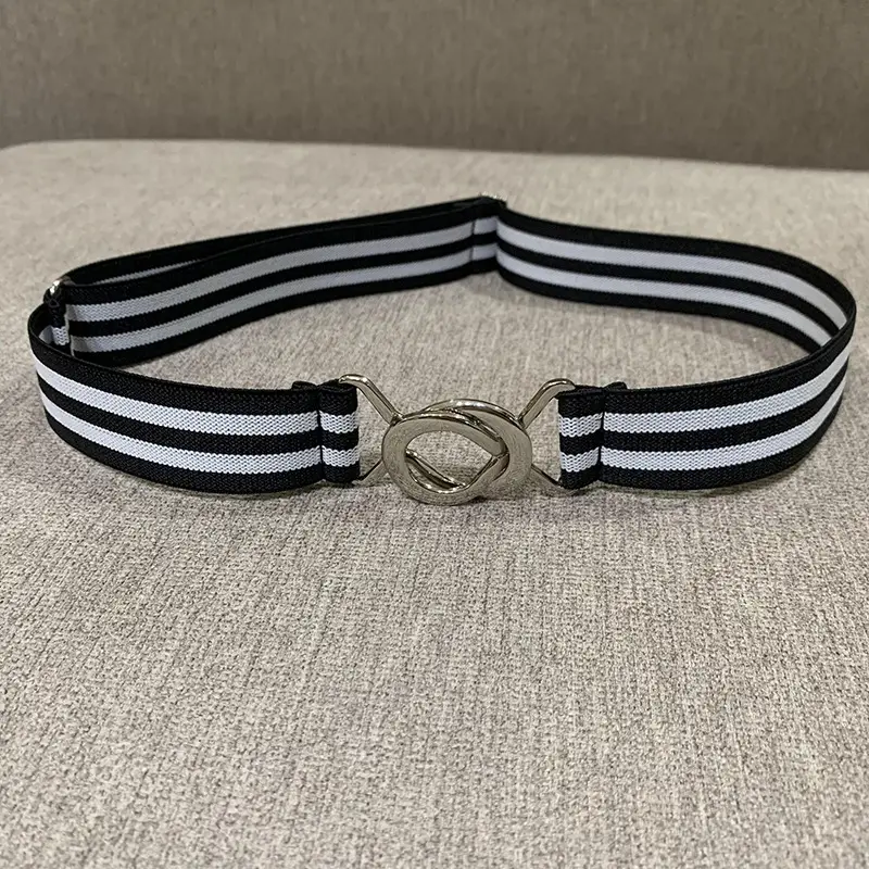 3cm Elastic Belt for Women with Stripes & Adjustable Closure - Image 12