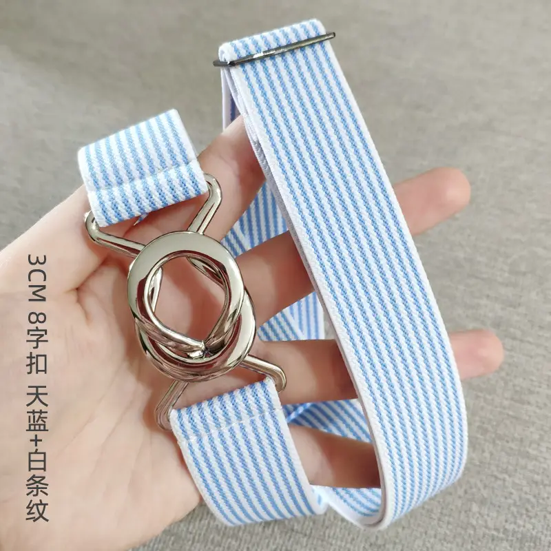 3cm Elastic Belt for Women with Stripes & Adjustable Closure - Image 18