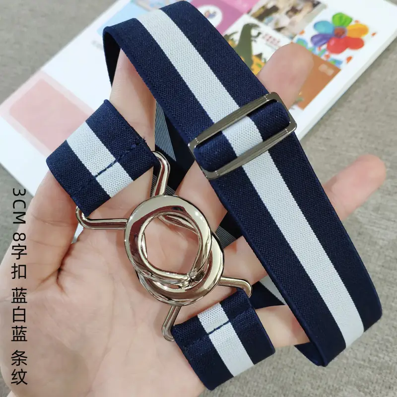 3cm Elastic Belt for Women with Stripes & Adjustable Closure - Image 20