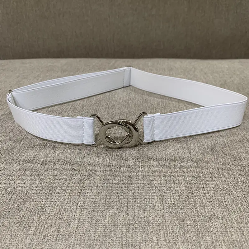 3cm Elastic Belt for Women with Stripes & Adjustable Closure - Image 3