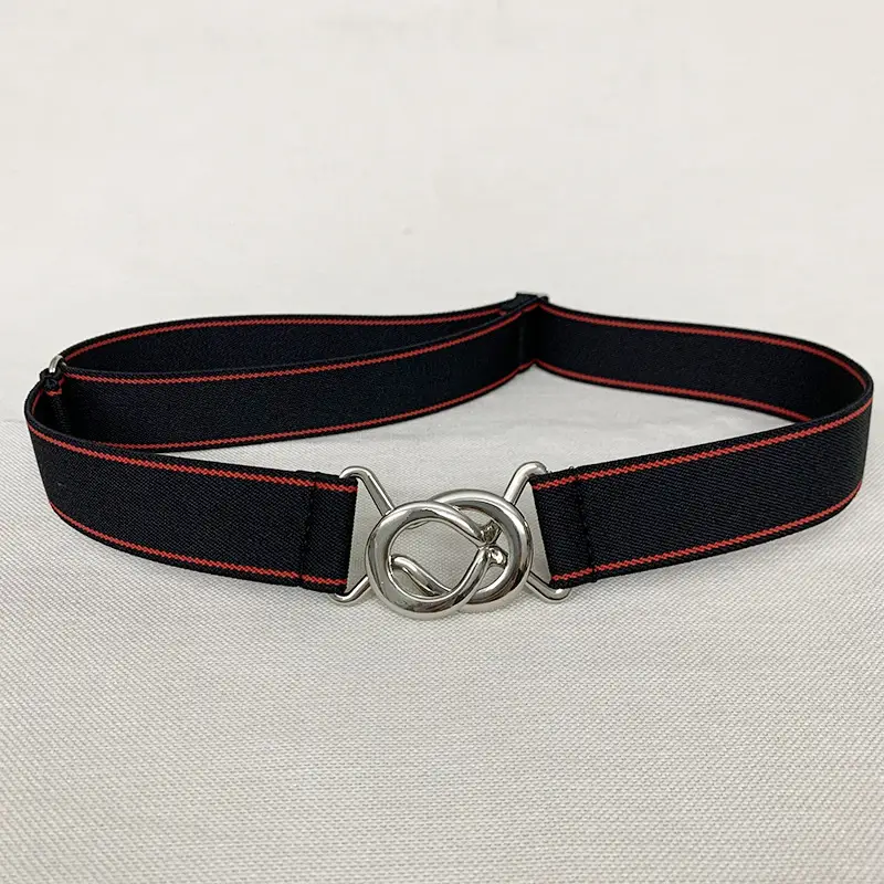 3cm Elastic Belt for Women with Stripes & Adjustable Closure - Image 4
