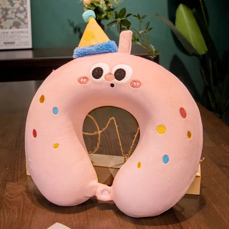 Cartoon U-Shaped Neck Pillow for Sleep and Travel - Image 3