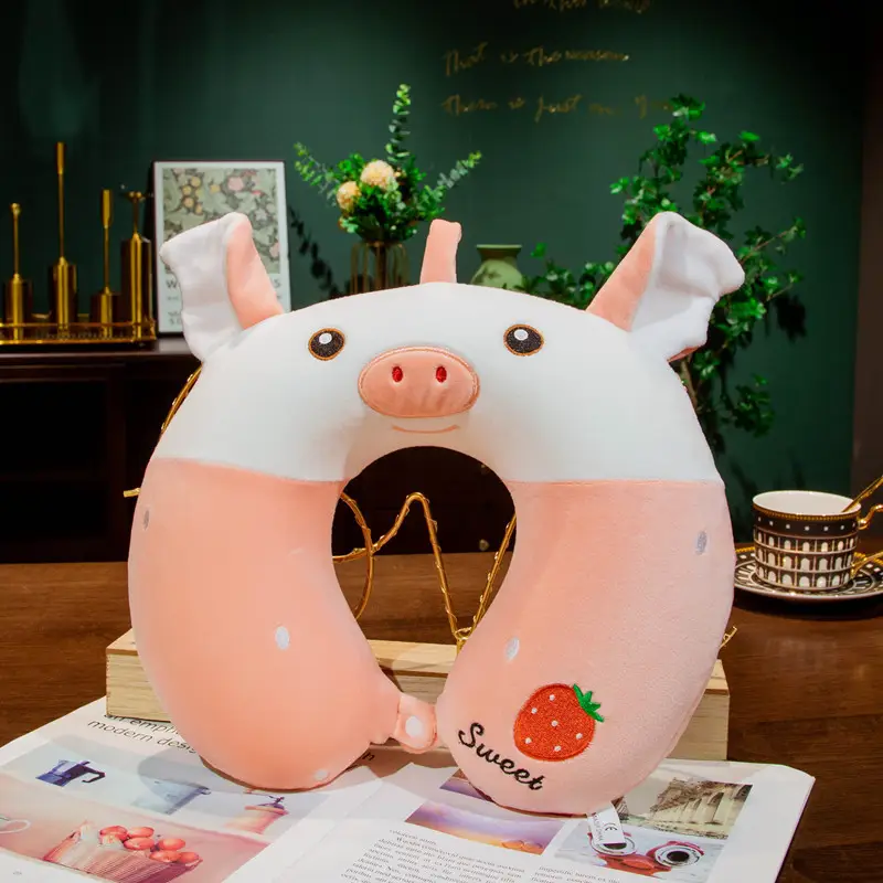 Cartoon U-Shaped Neck Pillow for Sleep and Travel - Image 7