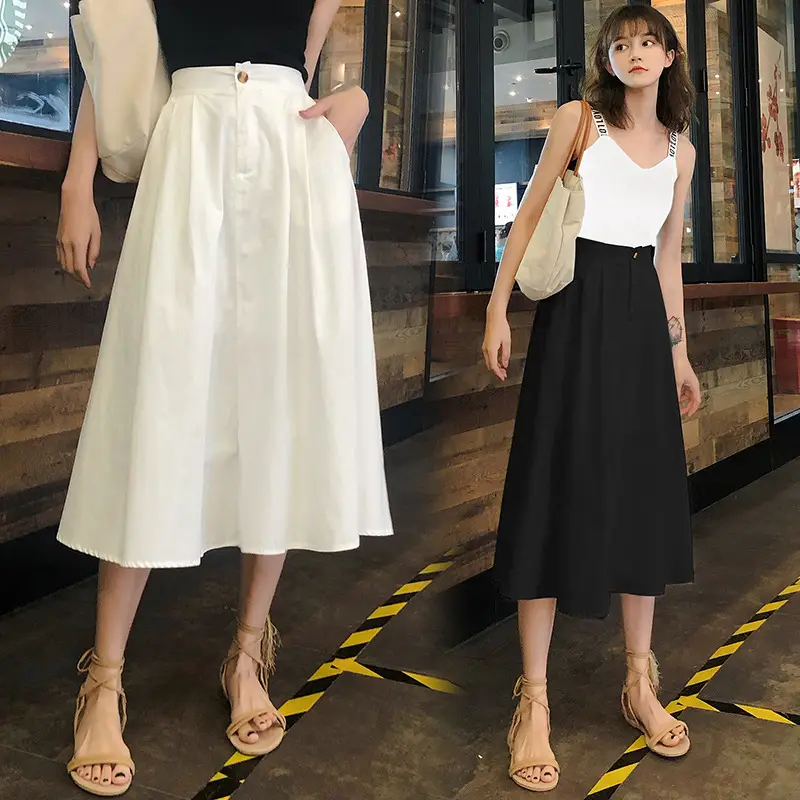 French High-Waisted Black Skirt for Women 2023 - Image 3
