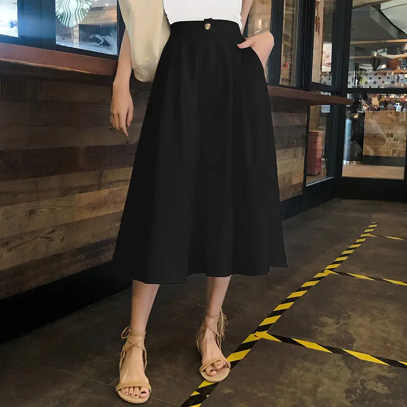 French High-Waisted Black Skirt for Women 2023 - Image 4