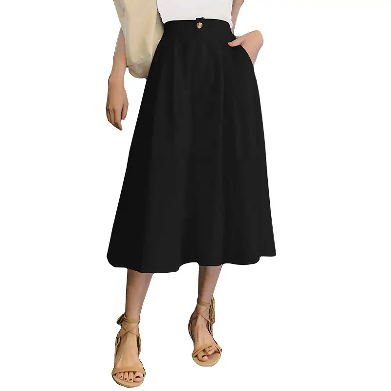 French High-Waisted Black Skirt for Women 2023 - Image 6