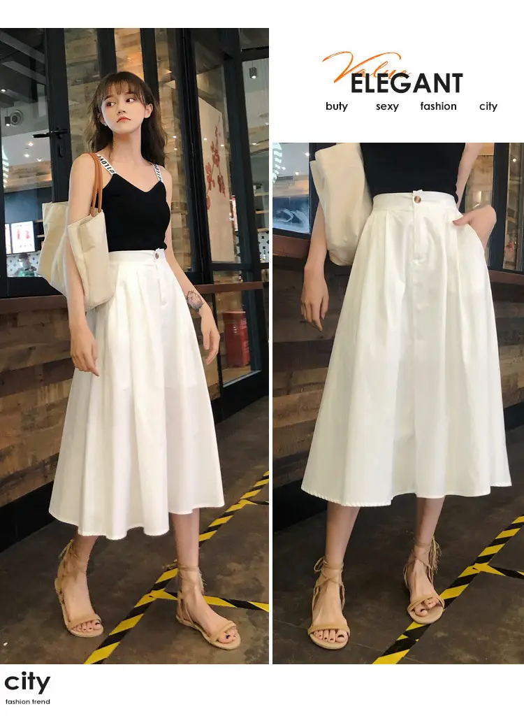 French High-Waisted Black Skirt for Women 2023 — feature 12