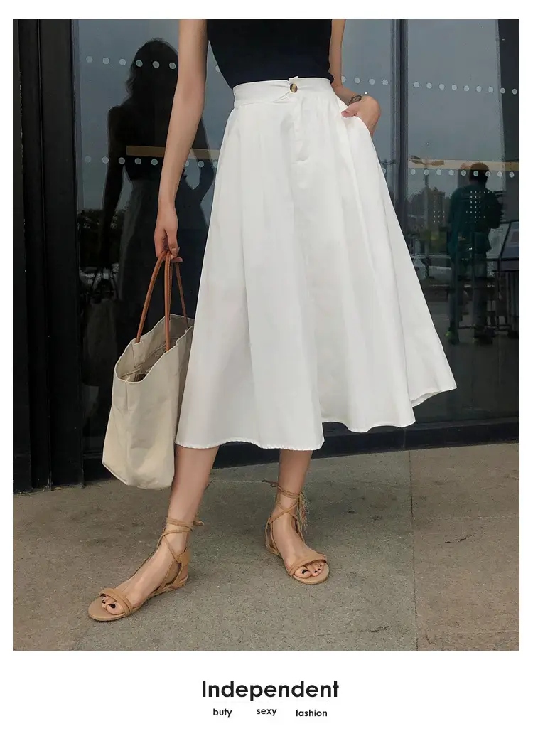 French High-Waisted Black Skirt for Women 2023 — feature 14