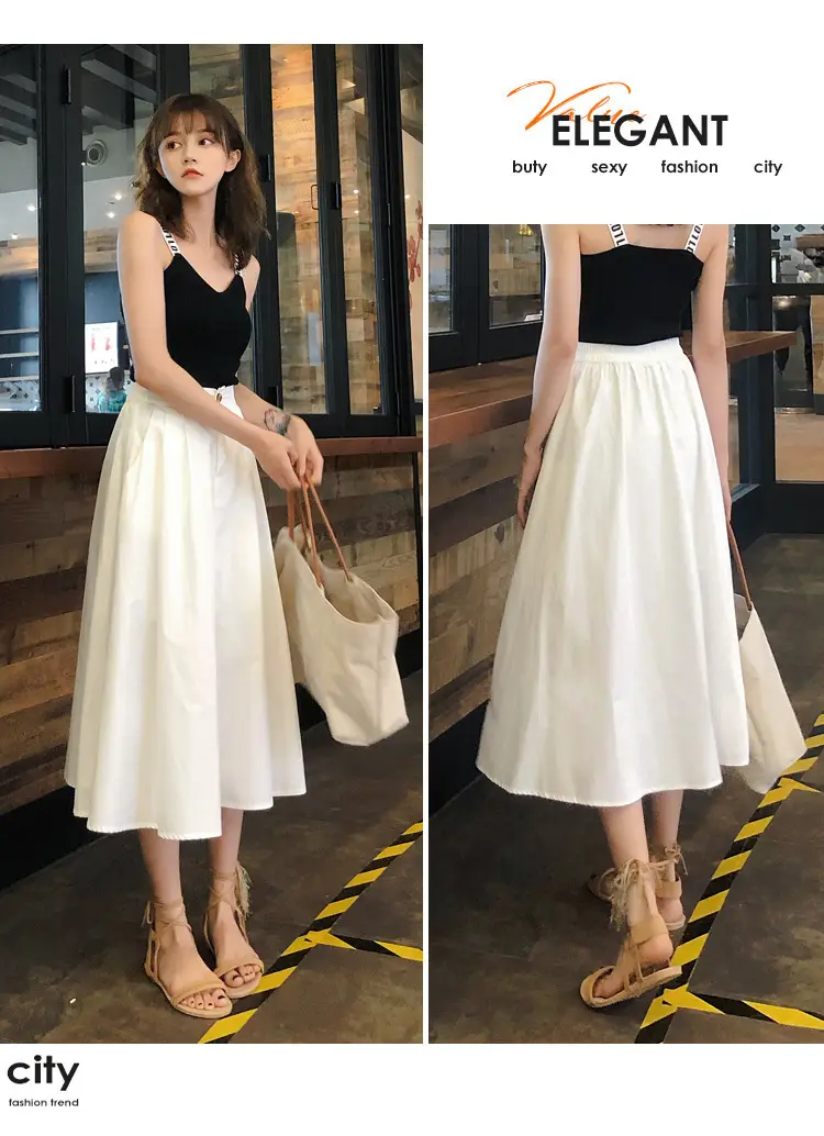 French High-Waisted Black Skirt for Women 2023 — feature 20
