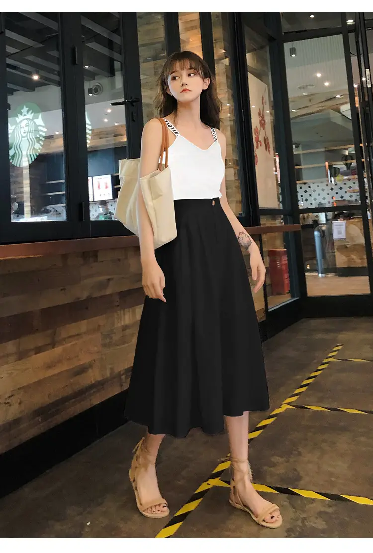 French High-Waisted Black Skirt for Women 2023 — feature 22