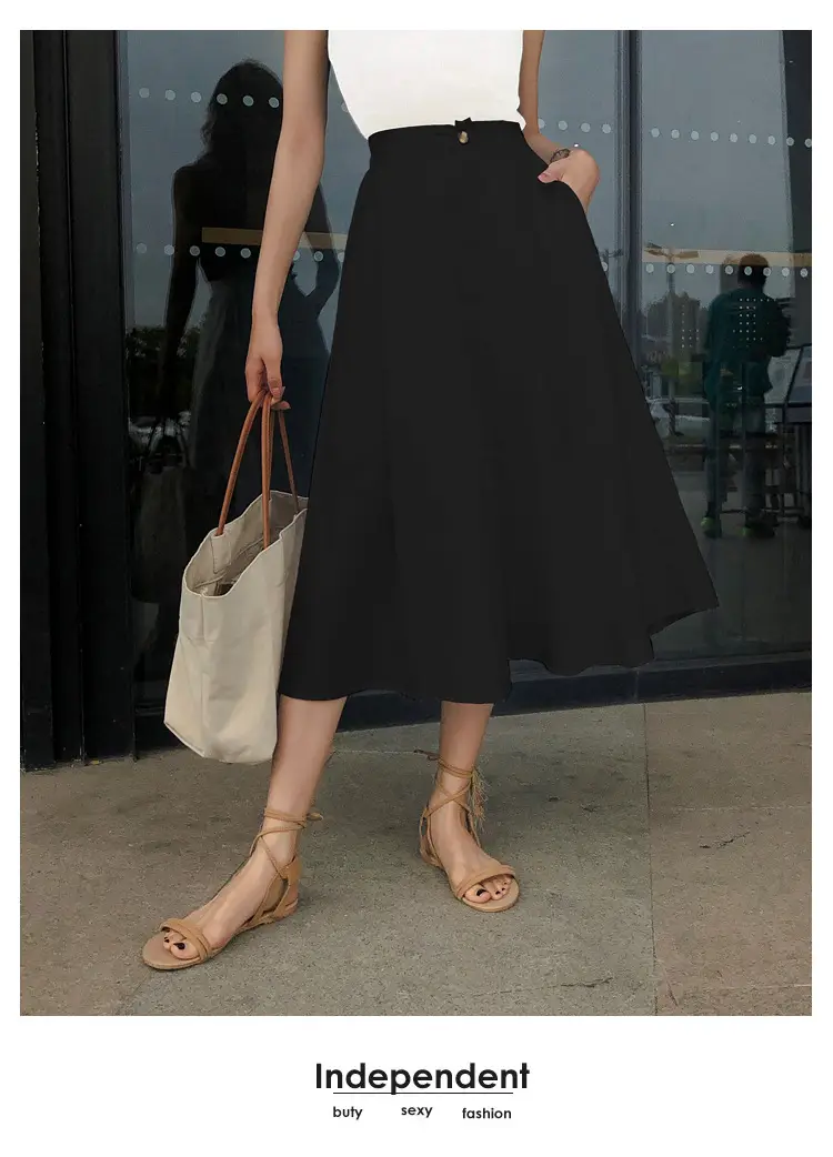 French High-Waisted Black Skirt for Women 2023 — feature 25