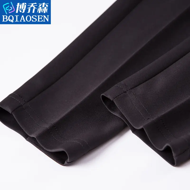 Black Full Elastic Men's Pants for Work - Image 4
