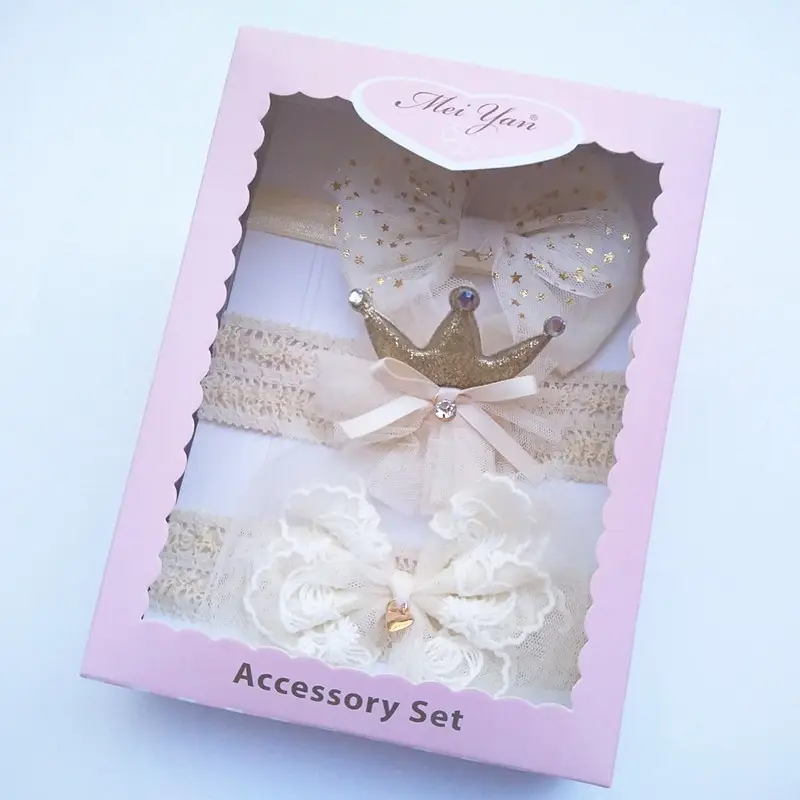 Baby Hair Accessories Set with Crown & Bow