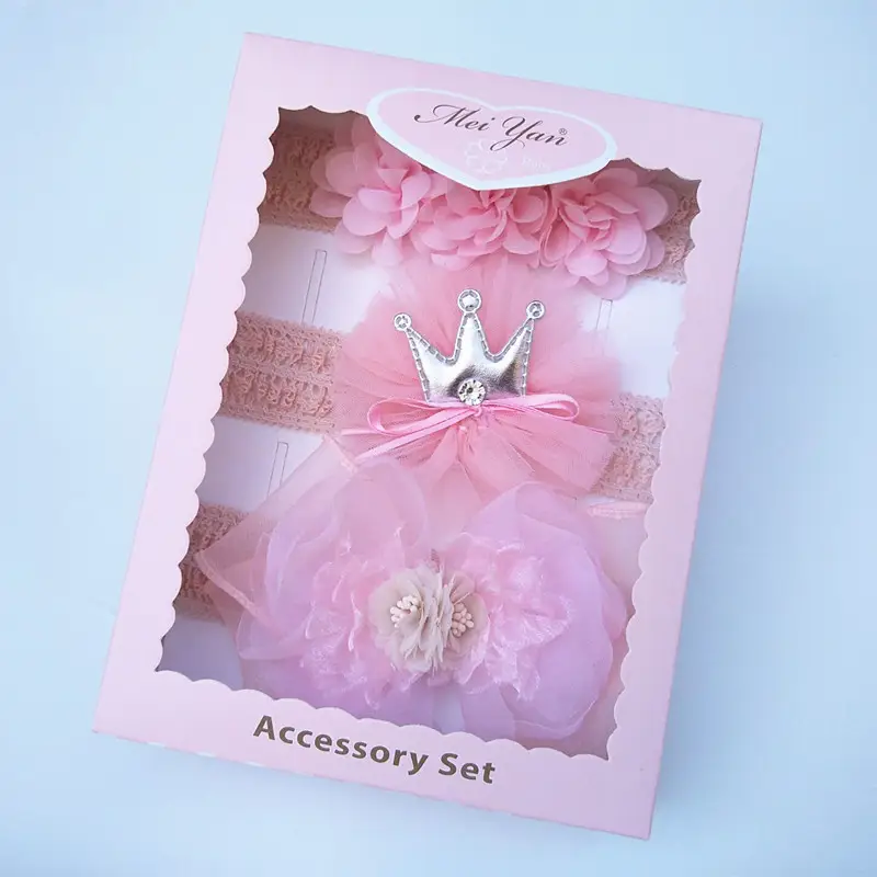 Baby Hair Accessories Set with Crown & Bow