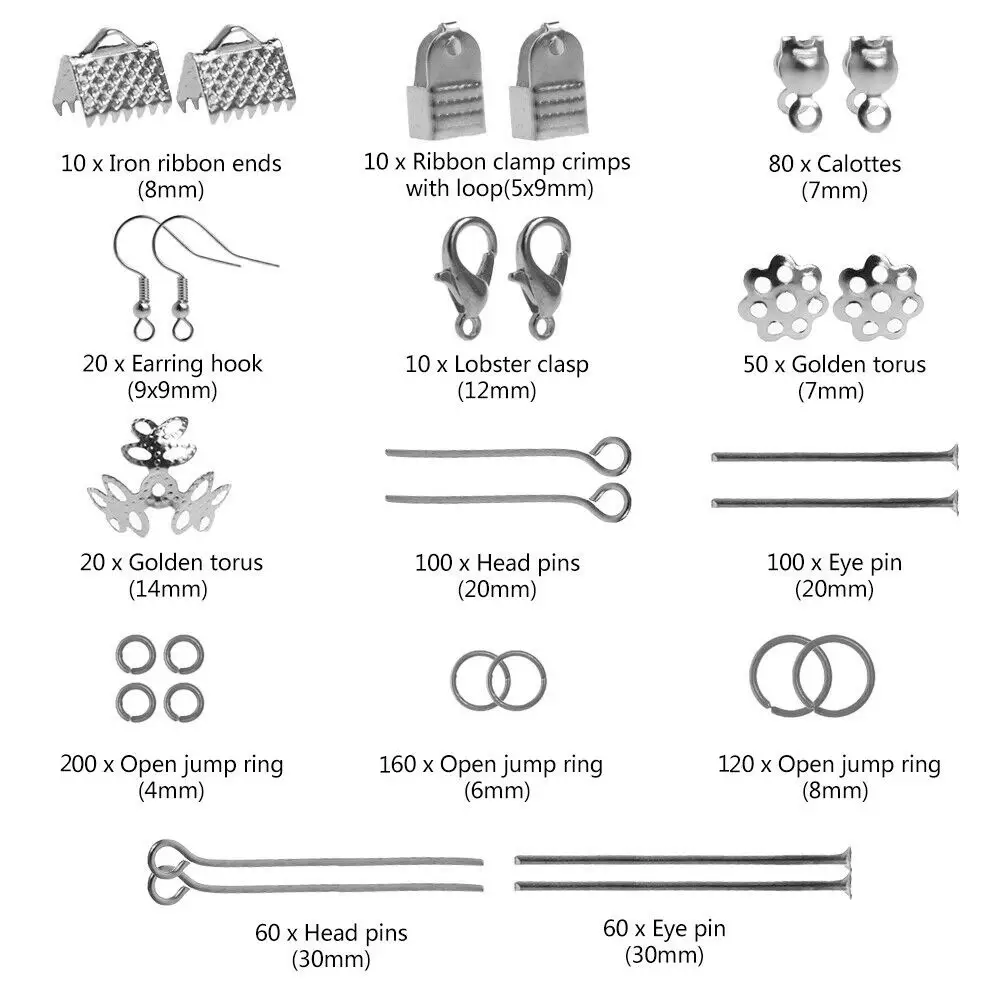 1010pc Needle Loop Buckle Accessories DIY Bracelet Making Tools - Image 9