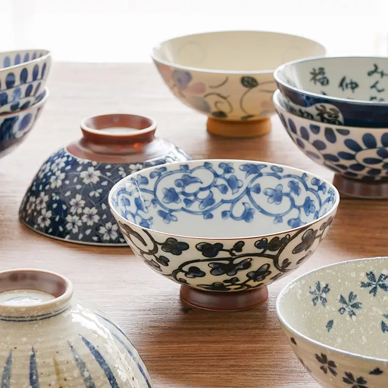 Japanese Imported Ceramic Rice Bowl Microwaveable Anti-Scalding - Image 15