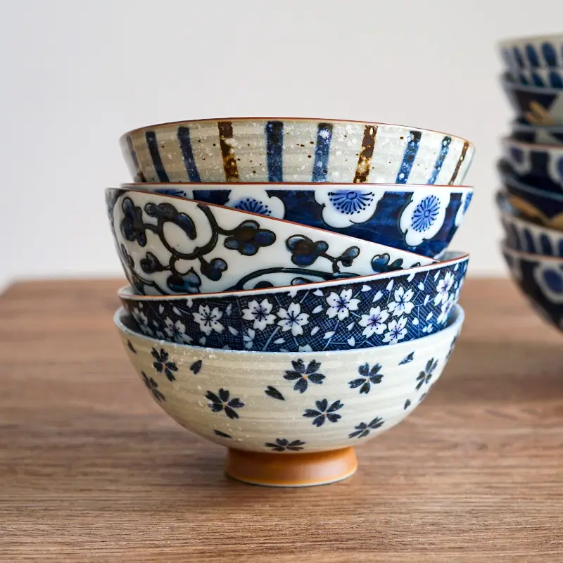 Japanese Imported Ceramic Rice Bowl Microwaveable Anti-Scalding - Image 16