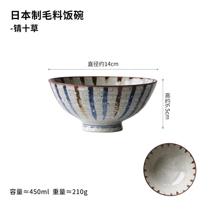 Japanese Imported Ceramic Rice Bowl Microwaveable Anti-Scalding - Image 6