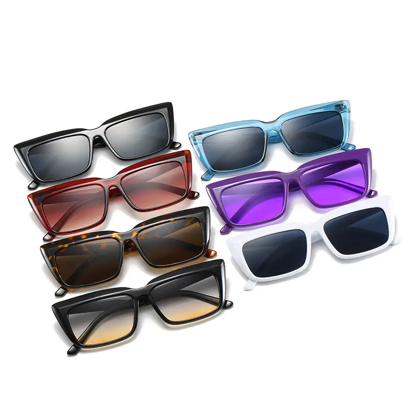 Purple Square Frame Sunglasses European American Fashion - Image 5