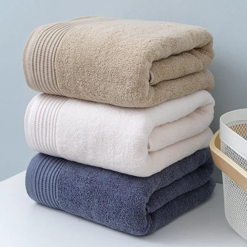 Pure Cotton Bath Towel 70x140 Thickened Soft Absorbent - Image 6