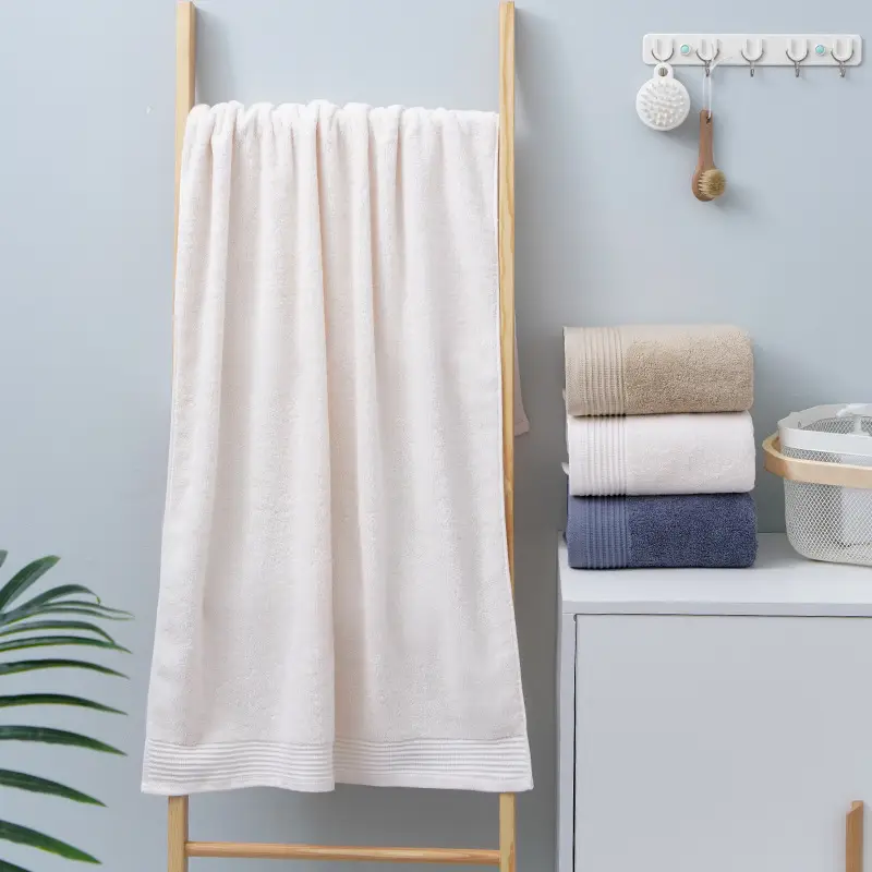 Pure Cotton Bath Towel 70x140 Thickened Soft Absorbent - Image 7