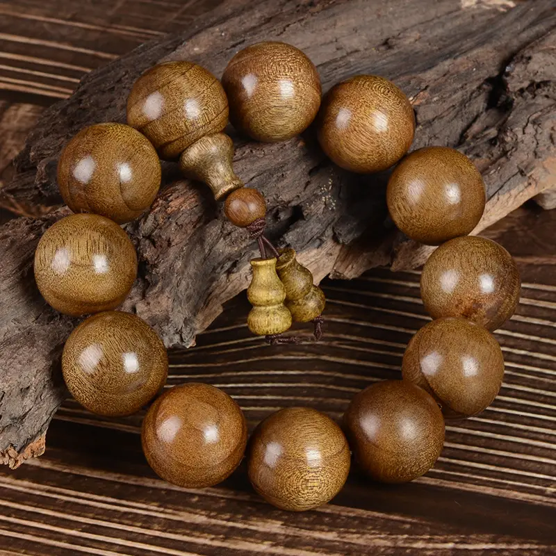 Jifangyuan 20mm Wooden Buddha Bracelet for Men