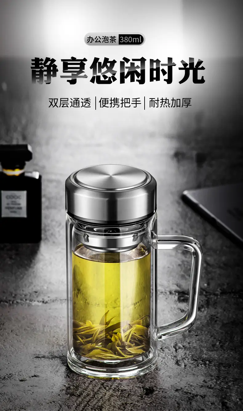 Double Glass Bubble Cup High Temp Glass Cup Wholesale — feature 3