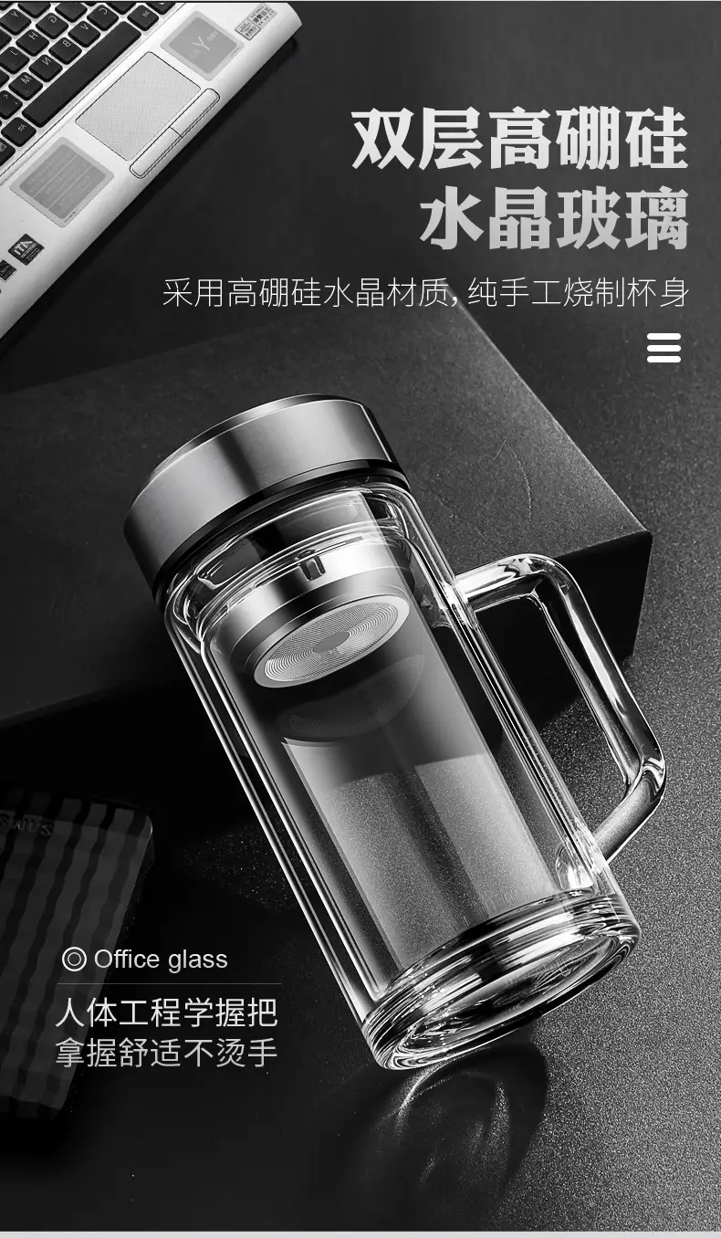 Double Glass Bubble Cup High Temp Glass Cup Wholesale — feature 5