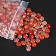 Natural South Red Agate Scattered Beads Carved Lotus Beads — feature 4