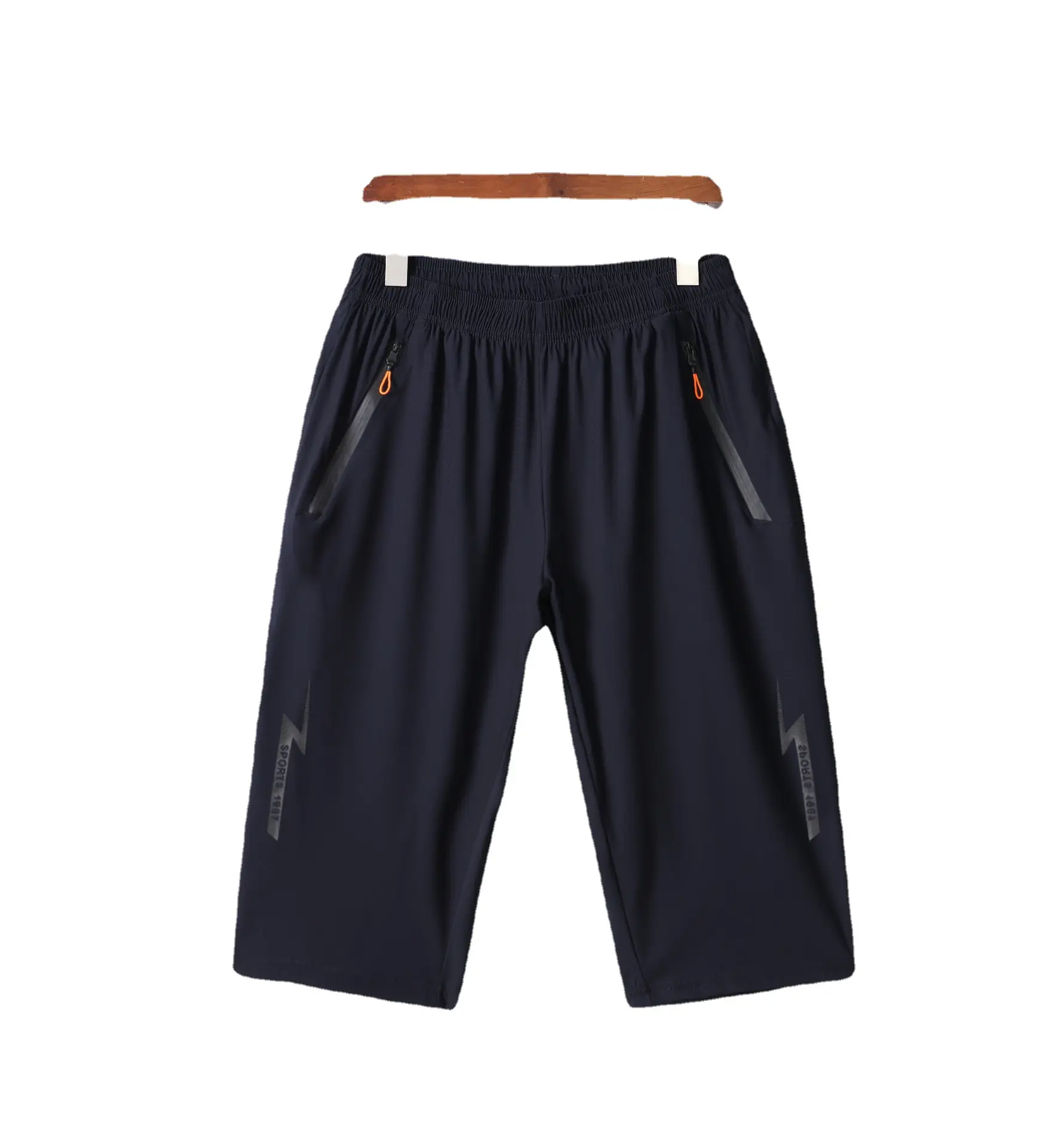 Men's Black Ice Silk Slim Fit Sports Pants - Image 6