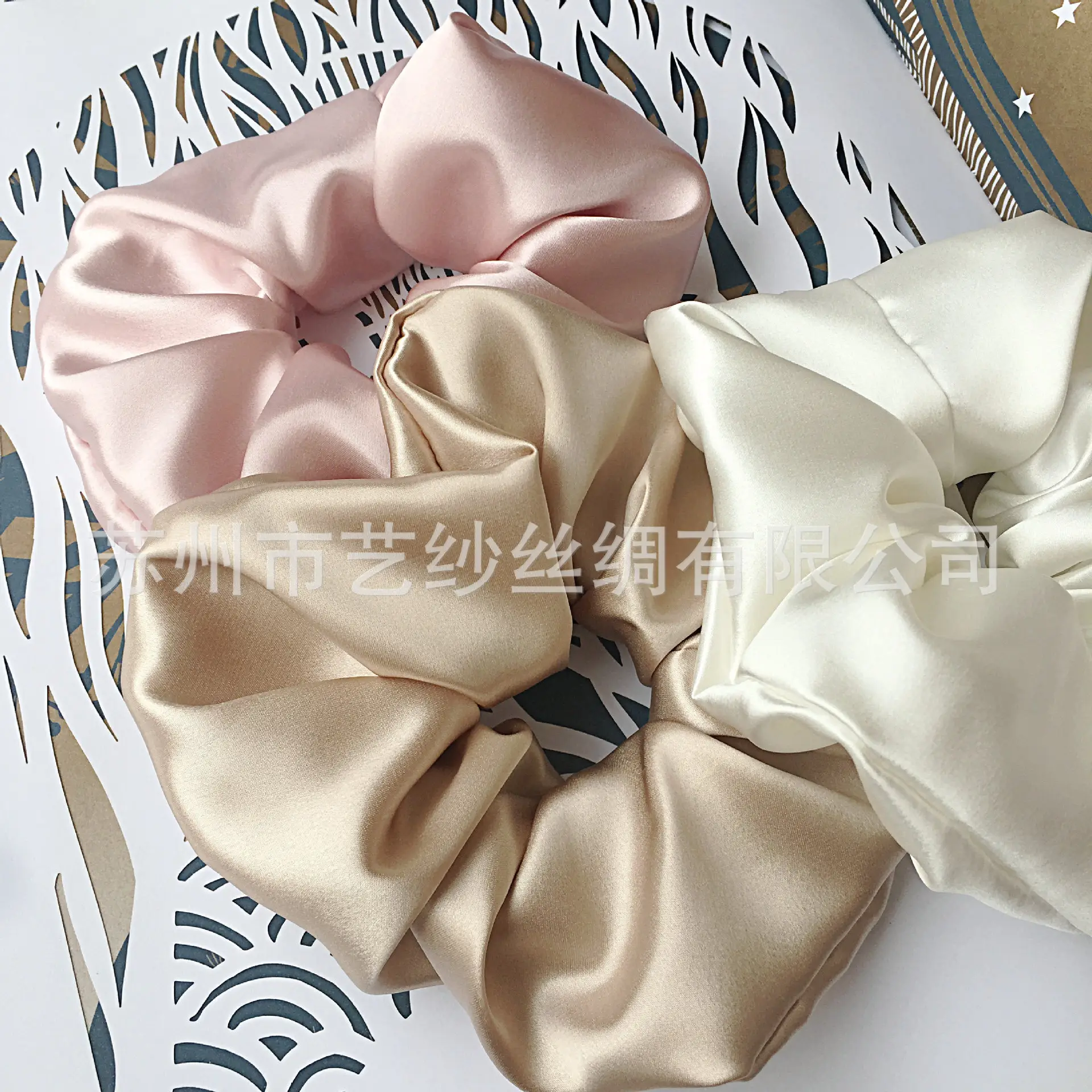 Shiny 22mm Silk Hair Scrunchie Large