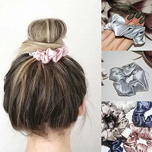 Shiny 22mm Silk Hair Scrunchie Large — feature 12