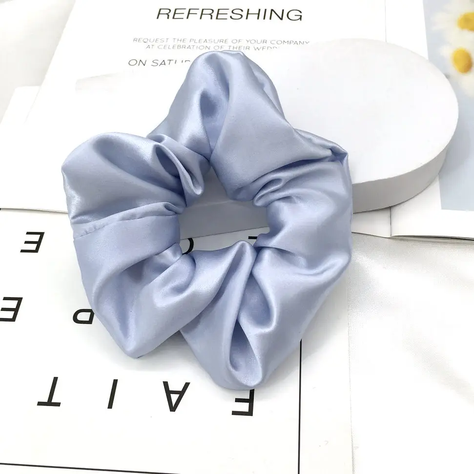 Shiny 22mm Silk Hair Scrunchie Large