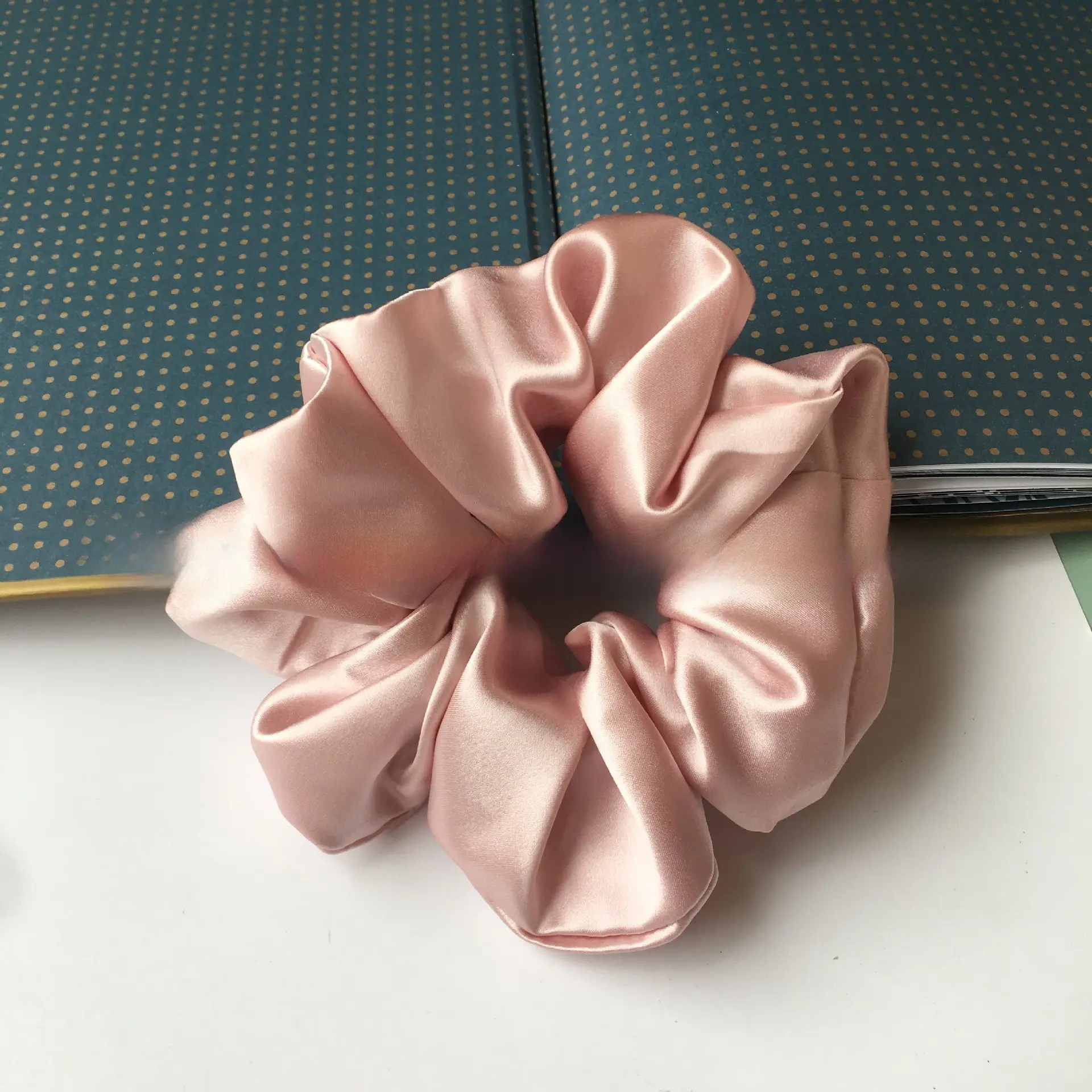 Shiny 22mm Silk Hair Scrunchie Large