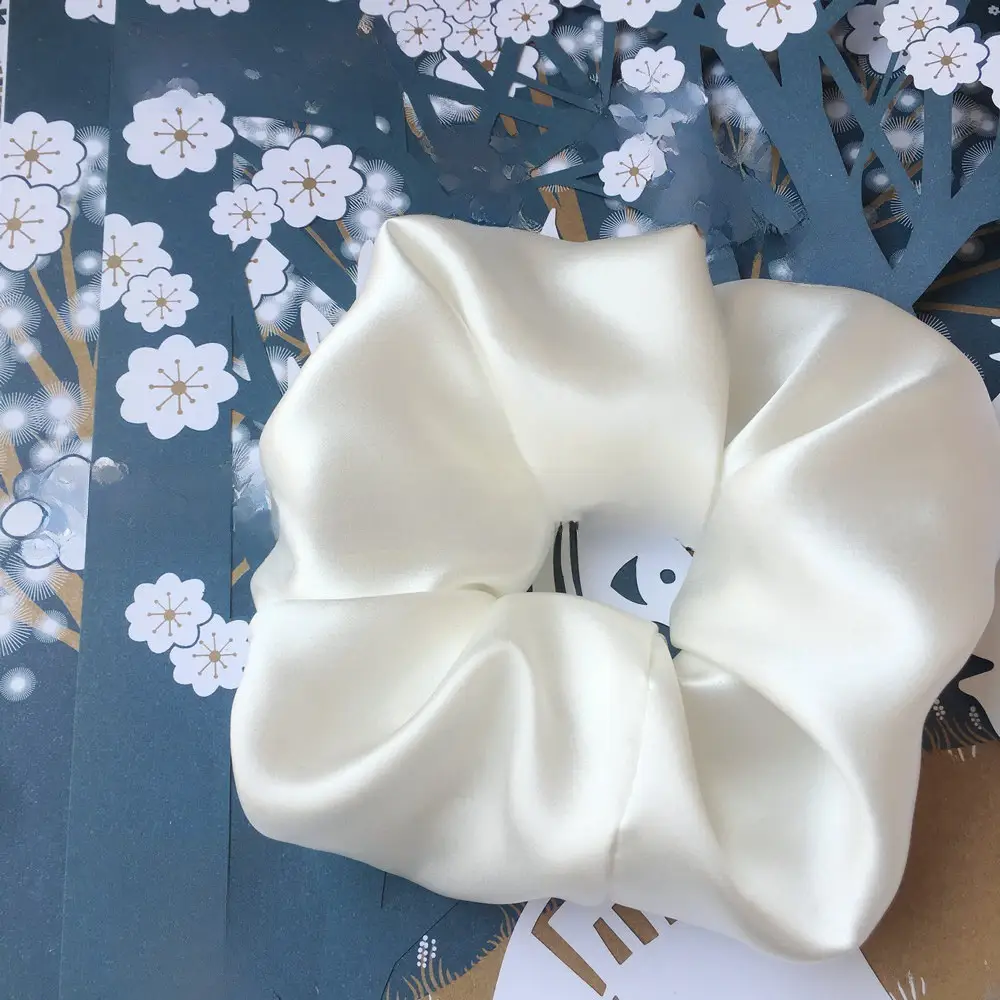 Shiny 22mm Silk Hair Scrunchie Large