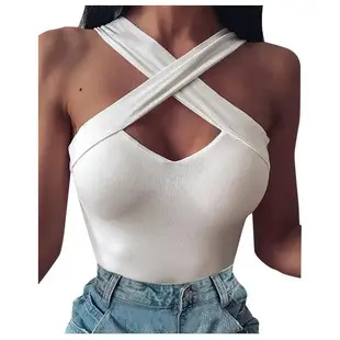 2020 Sleeveless Women's Black Vest Pure Color Knitted — feature 5